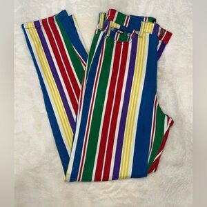 Vintage Minga London Colorful Striped Pants 26
